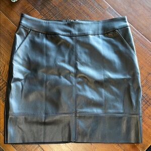 NWT Black Vegan/Faux Leather Skirt
